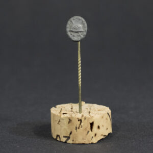 Silver wound badge pin