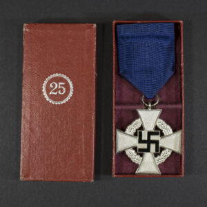 Cased 25 years faithful service medal