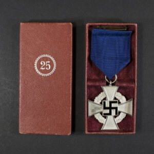 Cased 25 years faithful service medal