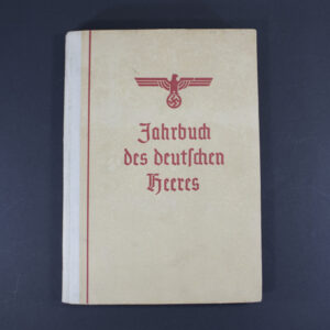 Front cover of the book ‘Jahrbuch des Deutschen Heeres’ (Yearbook of the German Army) from 1941, featuring the title in bold Gothic script on a textured surface
