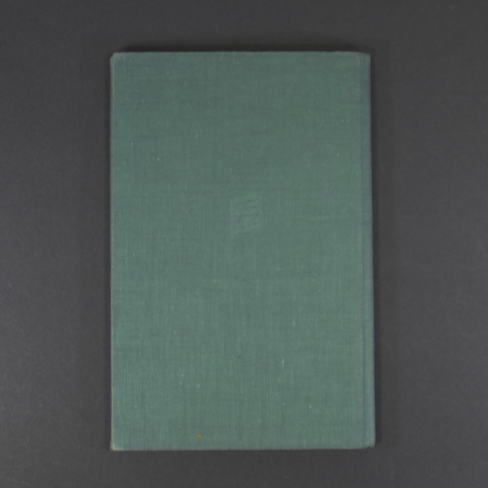 Back cover of the Ahnenpass, plain with visible wear, creases, and discoloration from age.