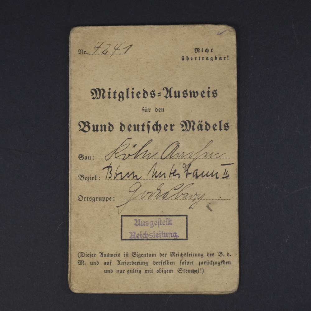 Close-up of the BDM membership pass front cover, featuring the logo and membership title in bold typography.