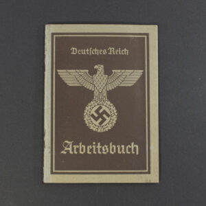 Front cover of a World War II German workbook, second form, showing title text and worn paper texture.