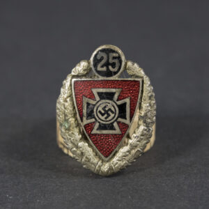 Kyffhäuser 25-Year Membership Honor Pin displayed flat, showing its oval badge with detailed emblem and attached stick pin.