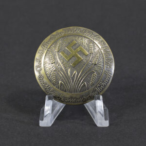 Overview of a Deutscher Frauenarbeitsdienst (DFD) membership brooch, showing the full enamel pin with its design and clasp.