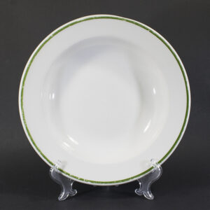 Front view of a WWII German Labour Front (DAF) soup plate, showing the full surface design and central motif.