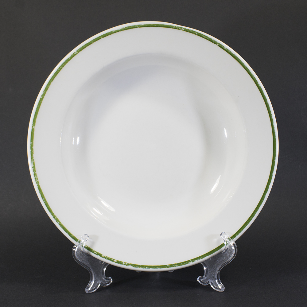 Front view of a WWII German Labour Front (DAF) soup plate, showing the full surface design and central motif.