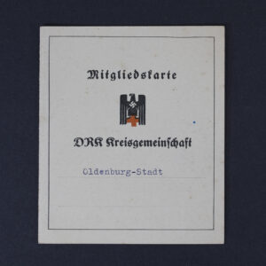 Front cover of a WW2-era German DRK (Deutsches Rotes Kreuz) membership pass, showing the title and exterior condition.