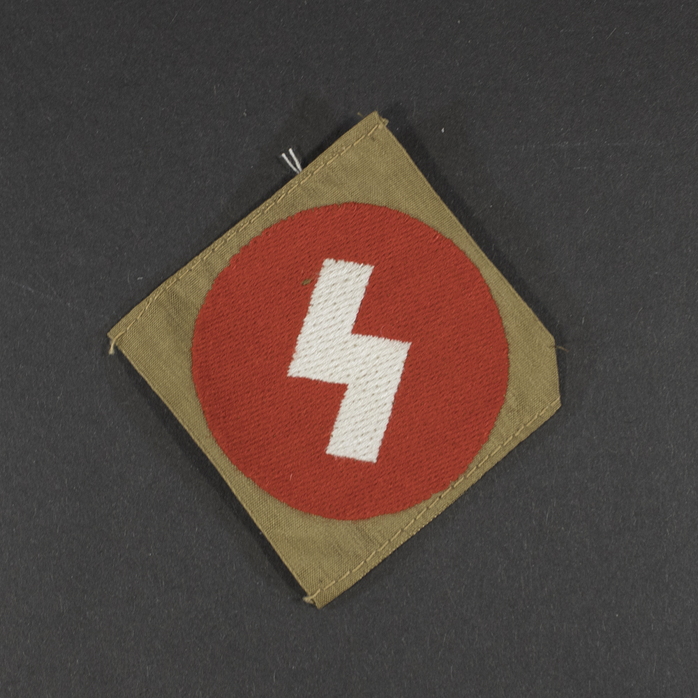 Overview of a WWII German Deutsches Jungvolk (DJ) Oberbann armband patch, showing the complete cloth insignia.