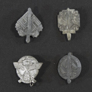 Winterhilfswerk - Tag der Wehrmacht. Front view of the 4 badges with all their detail.