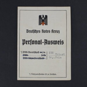 Front view of a WW2 German Personal Ausweis (identity card) issued to a female holder.