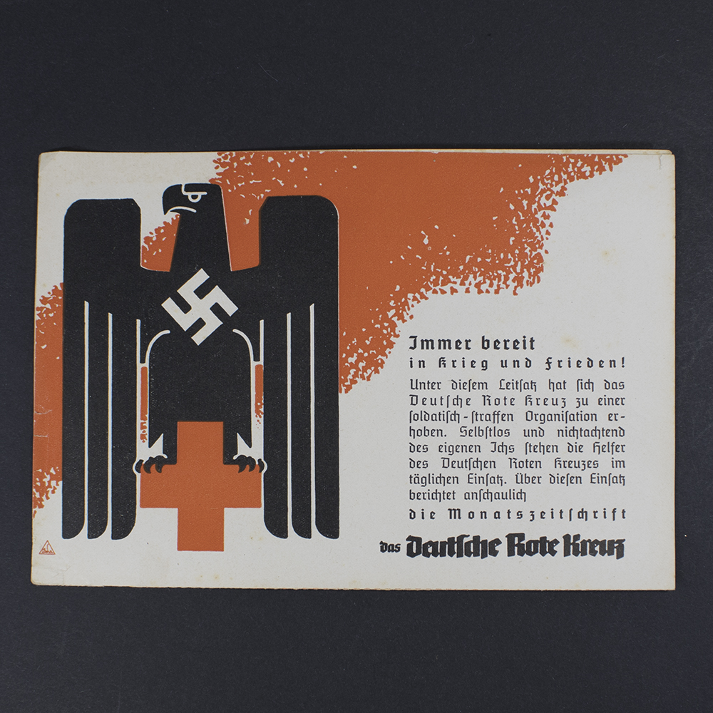 Front view of a WW2 German DRK (Deutsches Rotes Kreuz) order form showing printed text and layout.