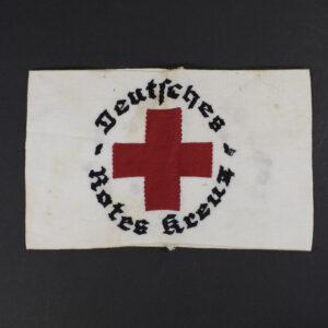 Overview of a WW2 German DRK (German Red Cross) armband showing the complete armband.