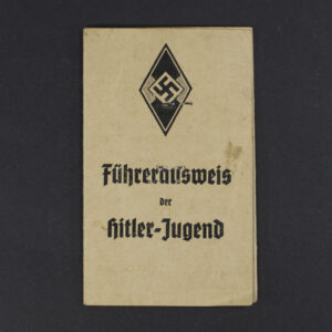 Closed front view of a WW2 German Hitler Youth Führerausweis showing the cover