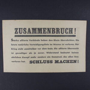 US WW2 propaganda drop flyer