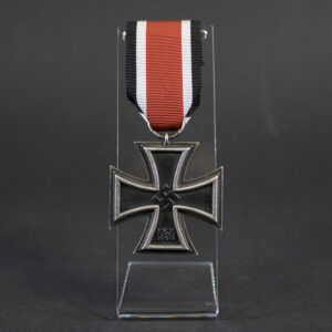 German WW2 Iron Cross 2nd Class overview showing full medal with ribbon