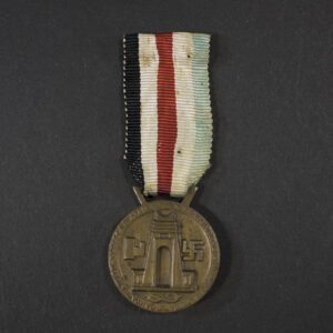 Italian German Campaign Medal Africa overview with original ribbon attached