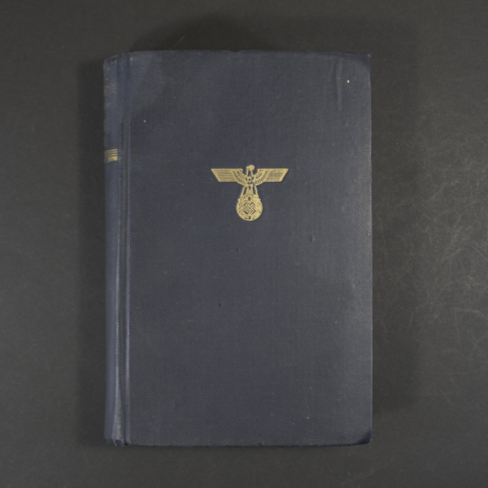 1943 edition Mein Kampf book front cover showing original German binding