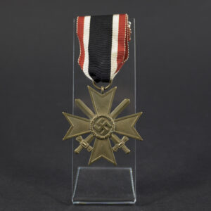 Beautiful WW2 War Merit Cross with swords overview showing full medal and original ribbon