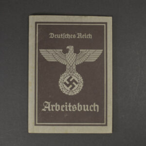 WW2 German Labor Book (Arbeitsbuch) 2nd pattern front and back covers overview