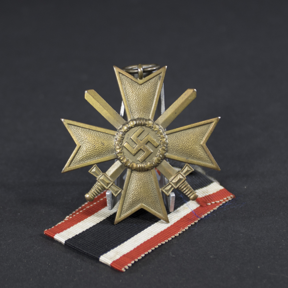 WW2 German War Merit Cross with Swords maker marked 10 (Förster & Barth) overview in good condition
