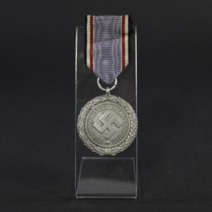 Front overview of a German World War II Luftschutz Medal, 2nd Class, showing the complete award and its overall condition.