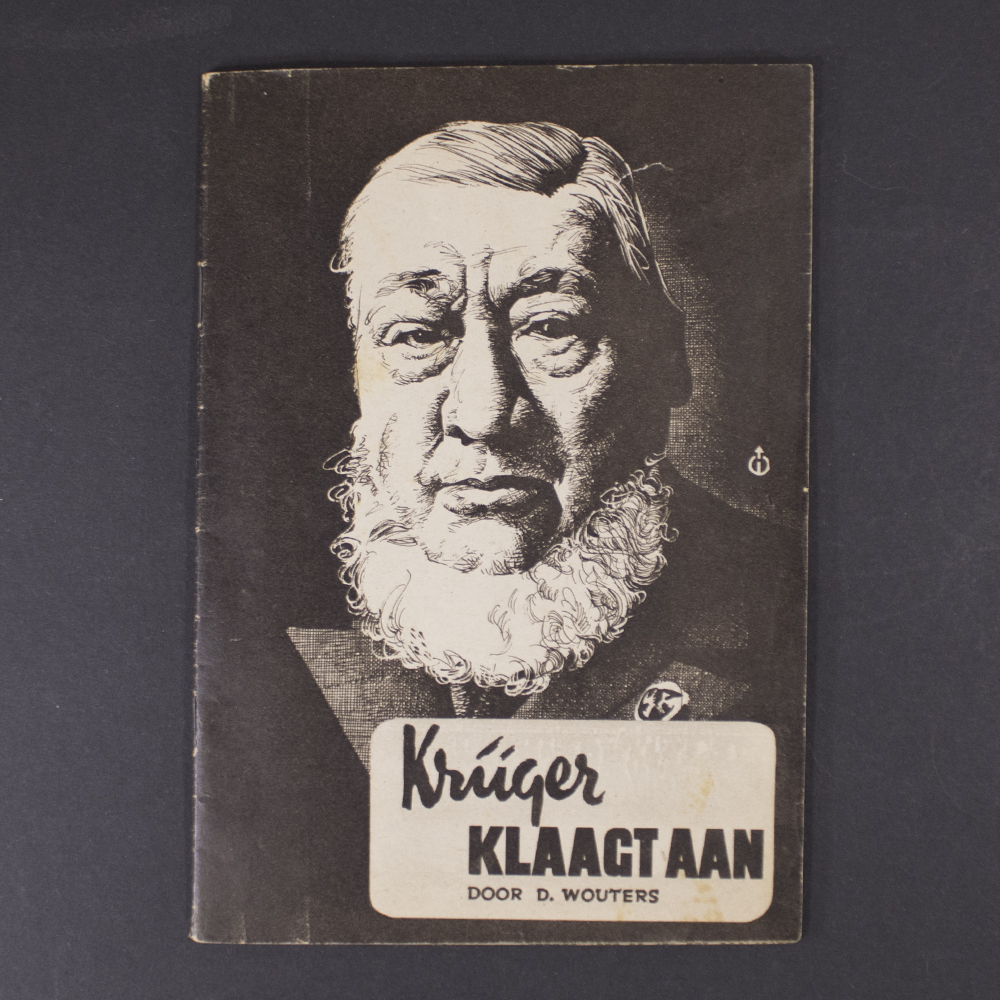 Front cover of Krüger klaagt aan, a 1941 NSB propaganda pamphlet by Douwe Wouters published during World War II.