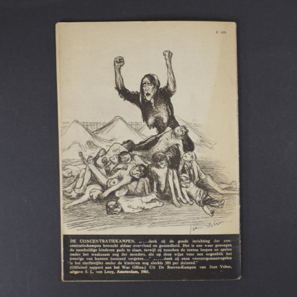 Back cover of Krüger klaagt aan, a rare World War II NSB propaganda booklet written by Douwe Wouters.