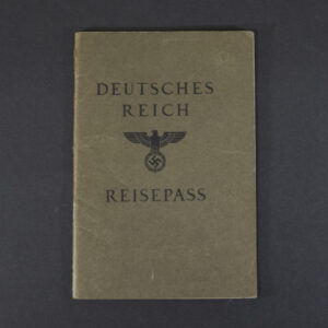 Front cover of a German World War II passport (Reisepass), showing the original cover design, title, and visible signs of age and use.