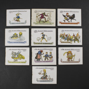 WWII German WHW Volksmärchen complete set of ten illustrated miniature fairy tale booklets front covers