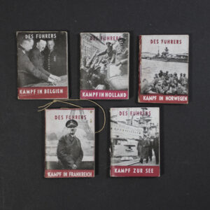 WWII German WHW Des Führers Kampf set of five miniature photo booklets front covers