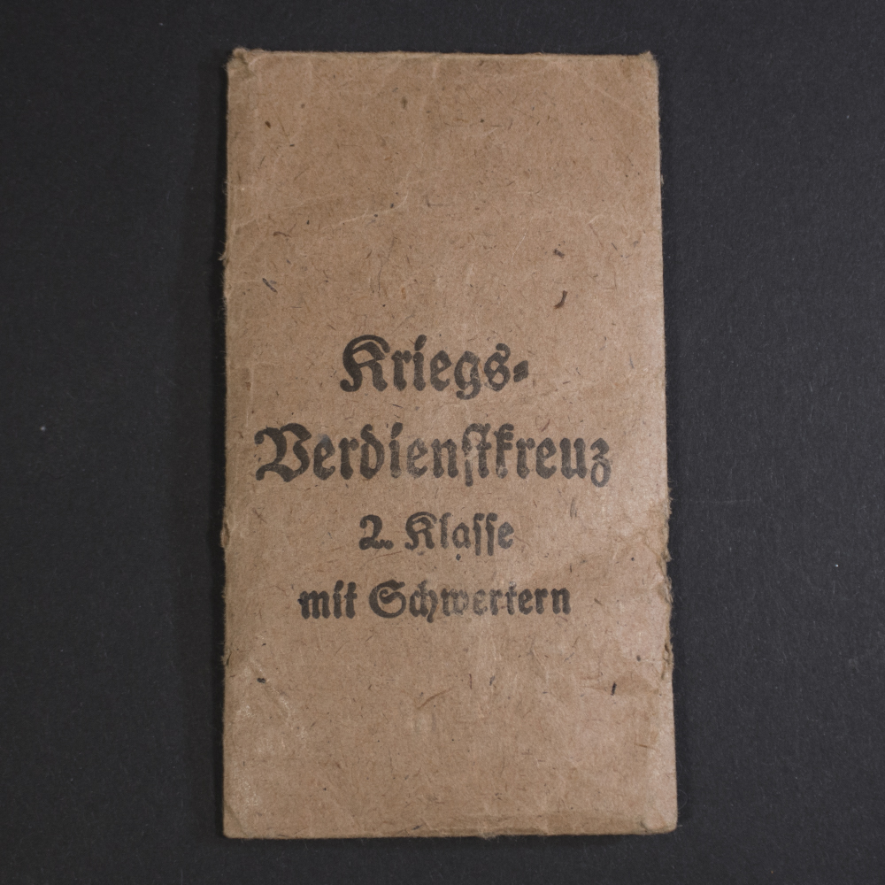 WWII German War Merit Cross 2nd Class paper issue packet front title text